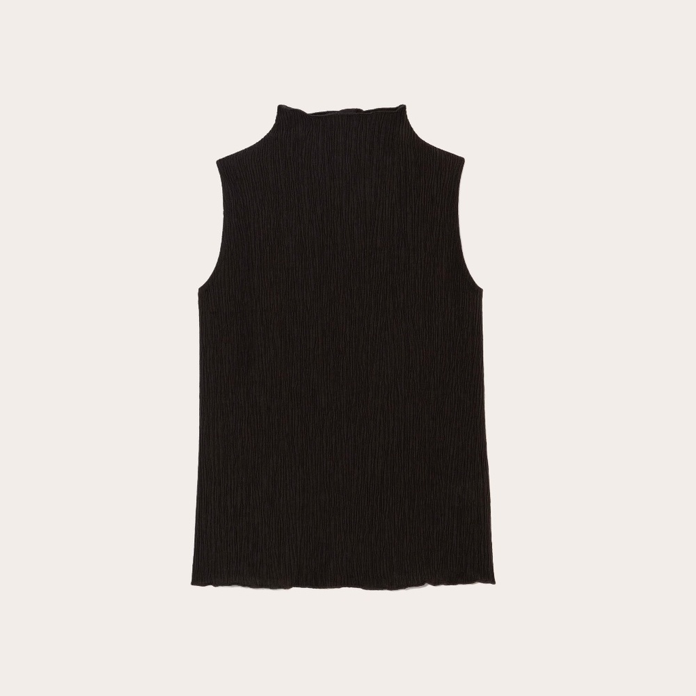 Everlane Women's Crinkle Tank in Black, Size Small